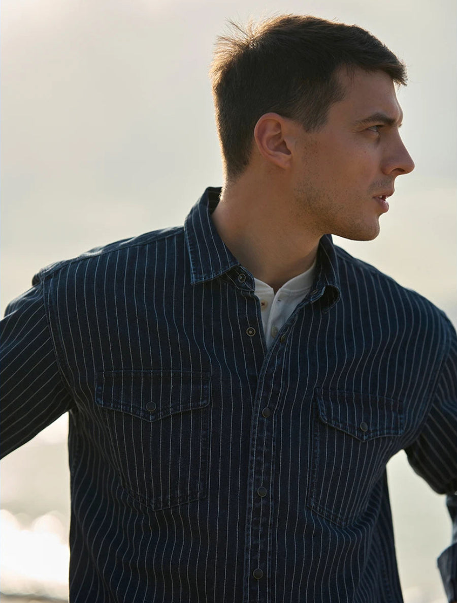 Oversized Vertical Striped Shirt