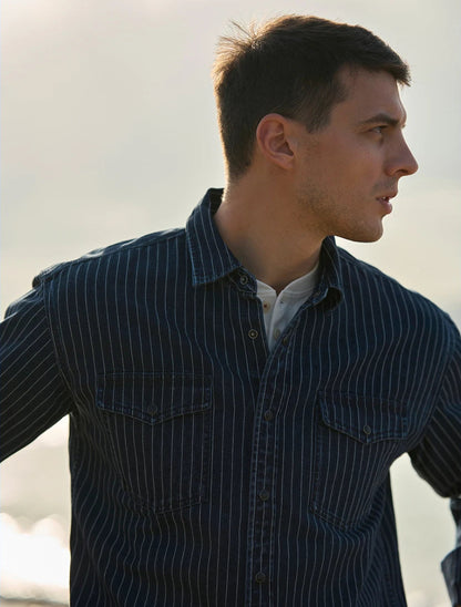 Oversized Vertical Striped Shirt