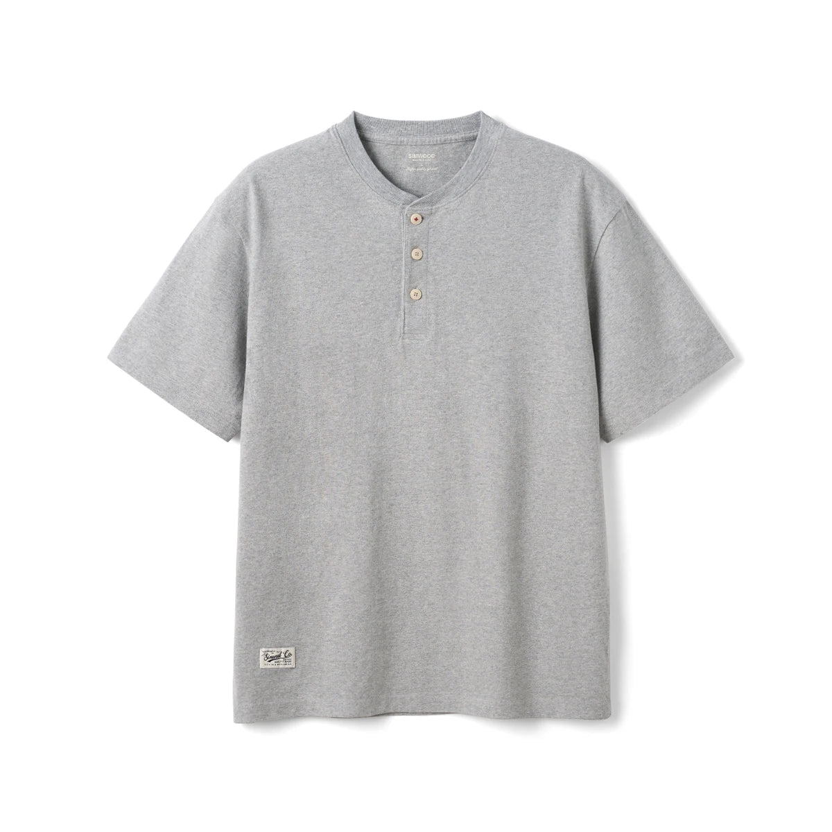 Washed Cotton Henley T-Shirt
