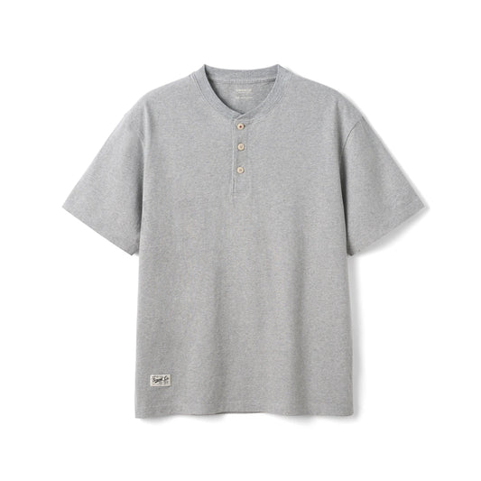 Washed Cotton Henley T-Shirt