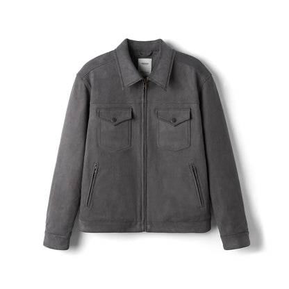 Regular Fit Suede Jacket