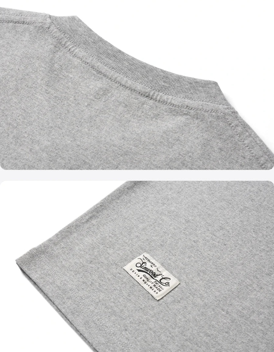 Washed Cotton Henley T-Shirt