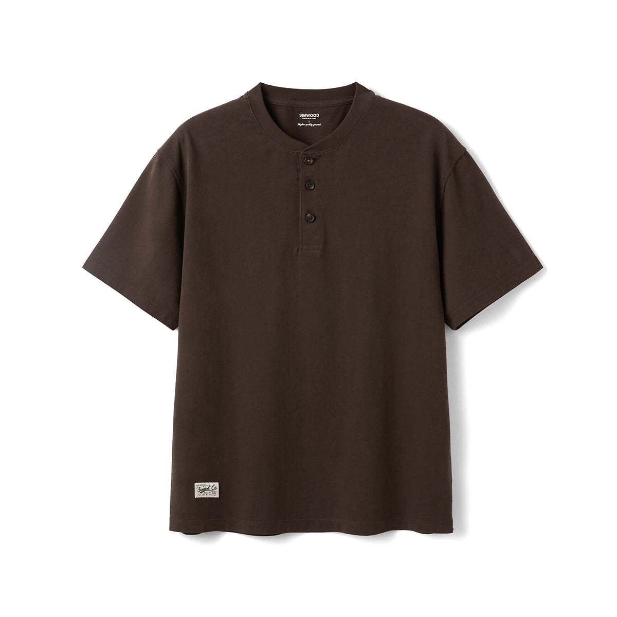 Washed Cotton Henley T-Shirt
