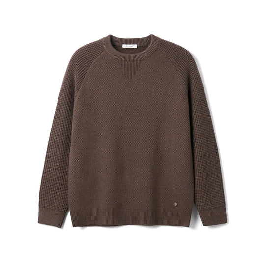 Oversized Blend Waffle Knit Sweater