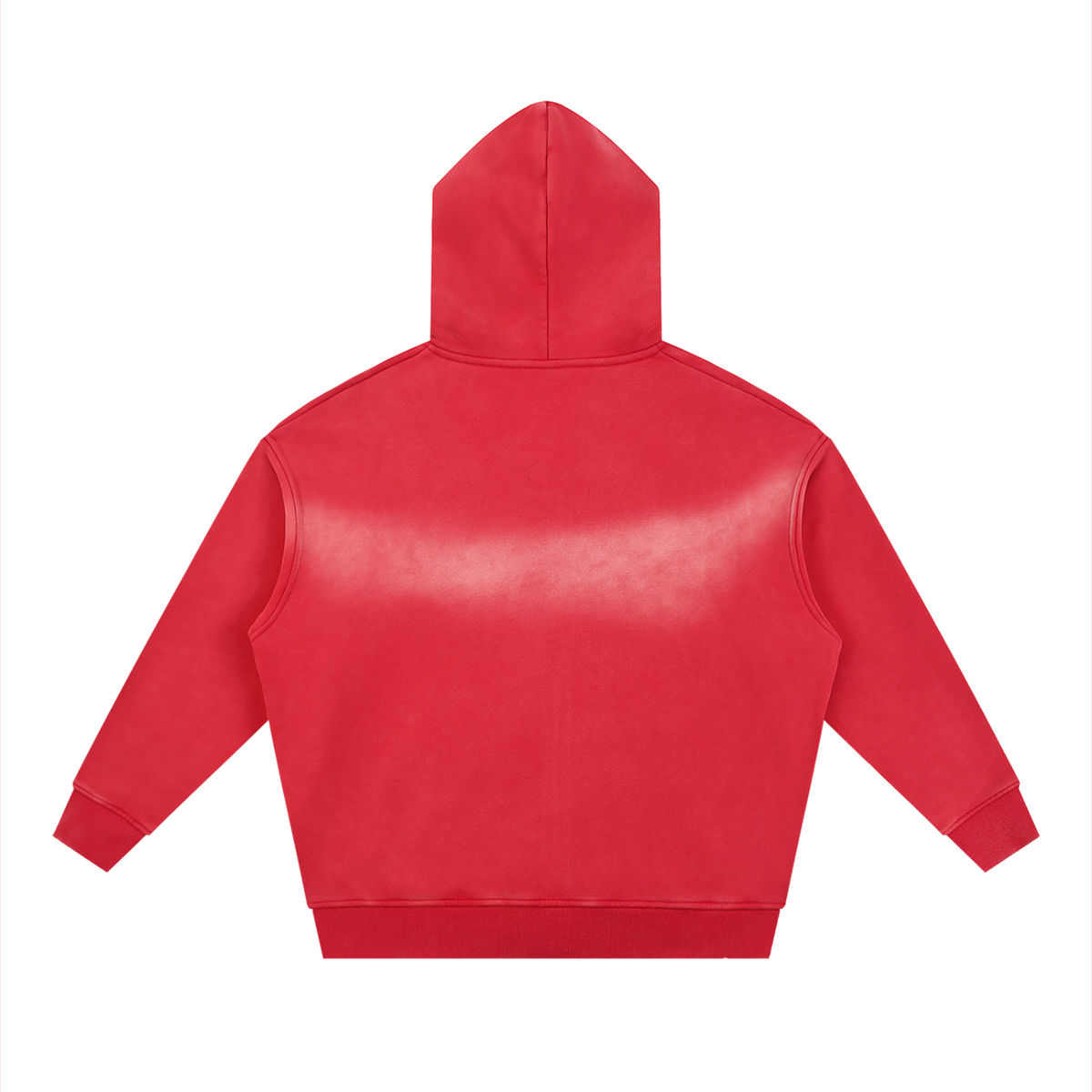 Nouvelle Vague Boxy Zip Hoodie – Red – back