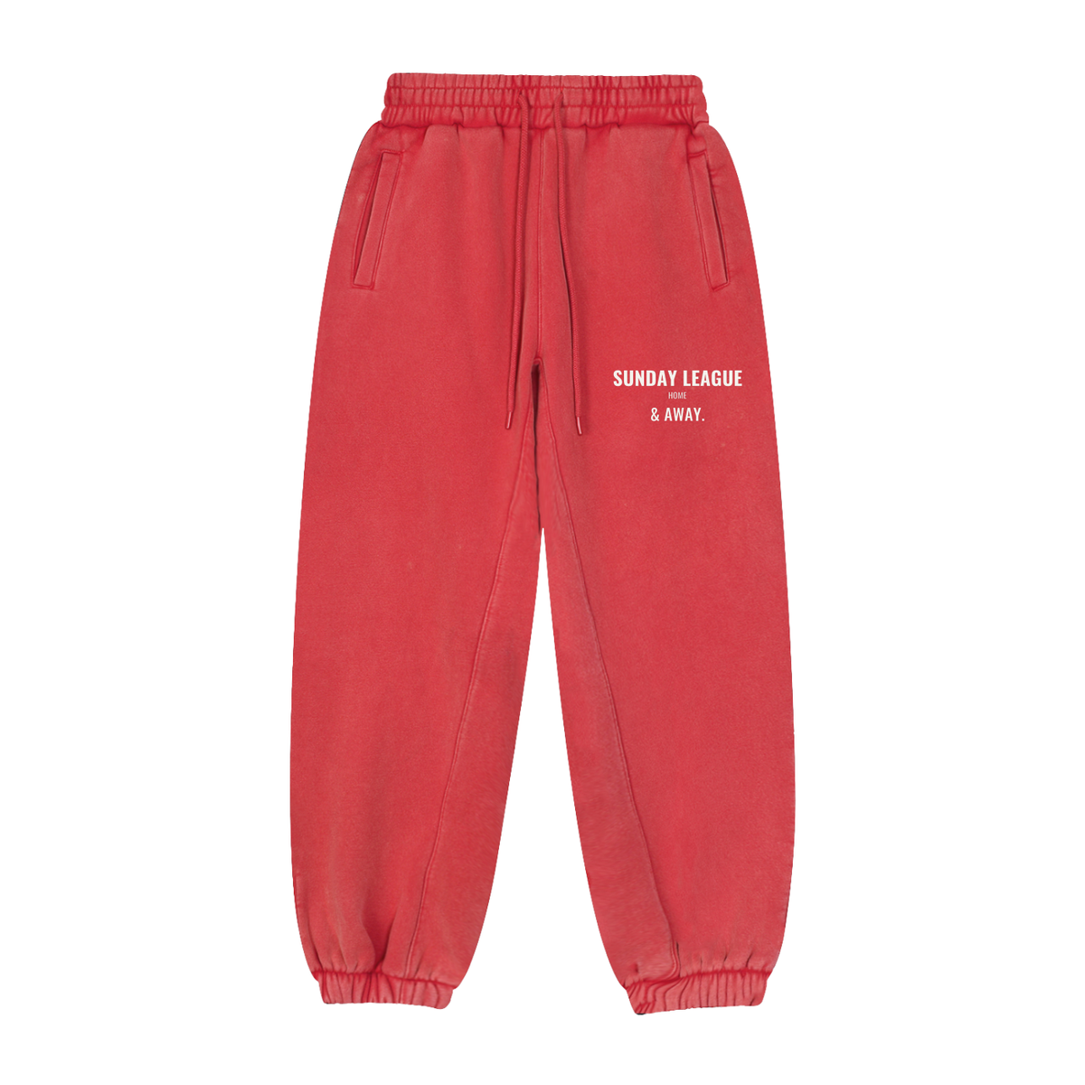 Sunday League Fleece Joggers – Red – front