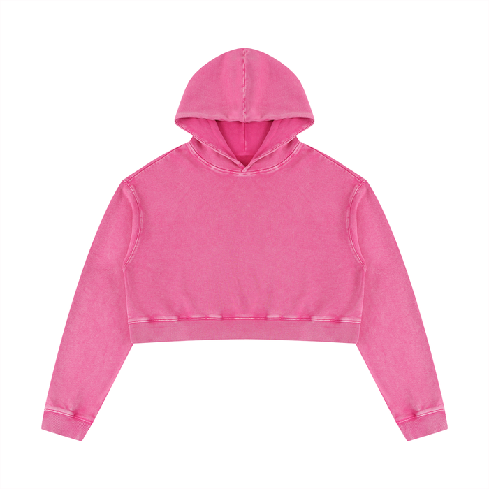 Mineral Washed Crop Hoodie