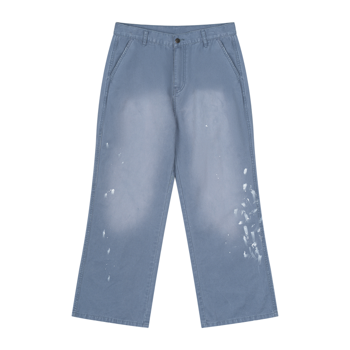 Vintage Wash Splatter Denim Jeans