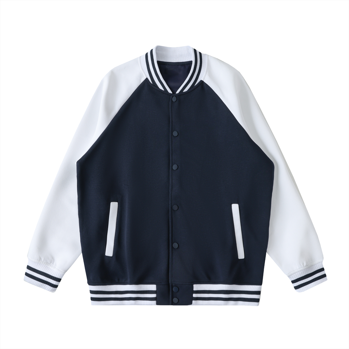 Navy Blue with White