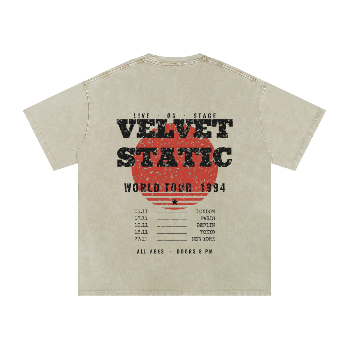 Velvet Static Snow Wash Tee