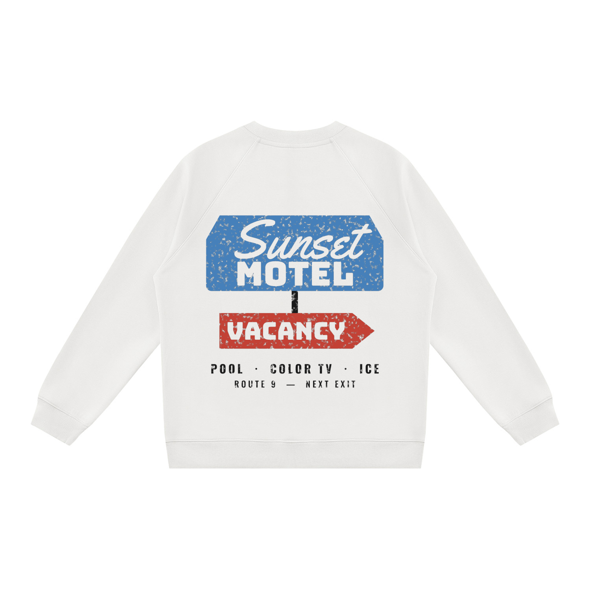 Sunset Motel Sweatshirt – White – back