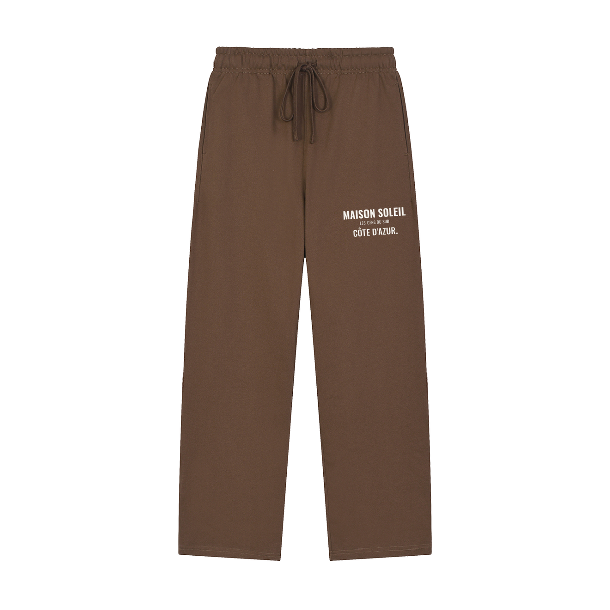 Maison Soleil Sweatpants – Coffee – front