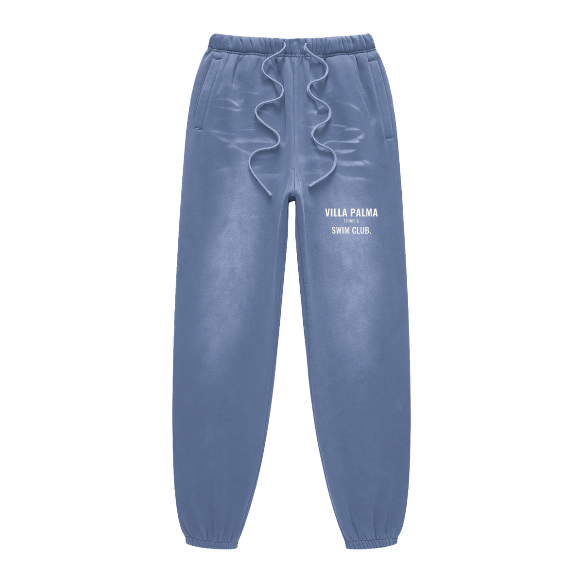 Villa Palma Fleece Sweatpants – Denim Blue – front