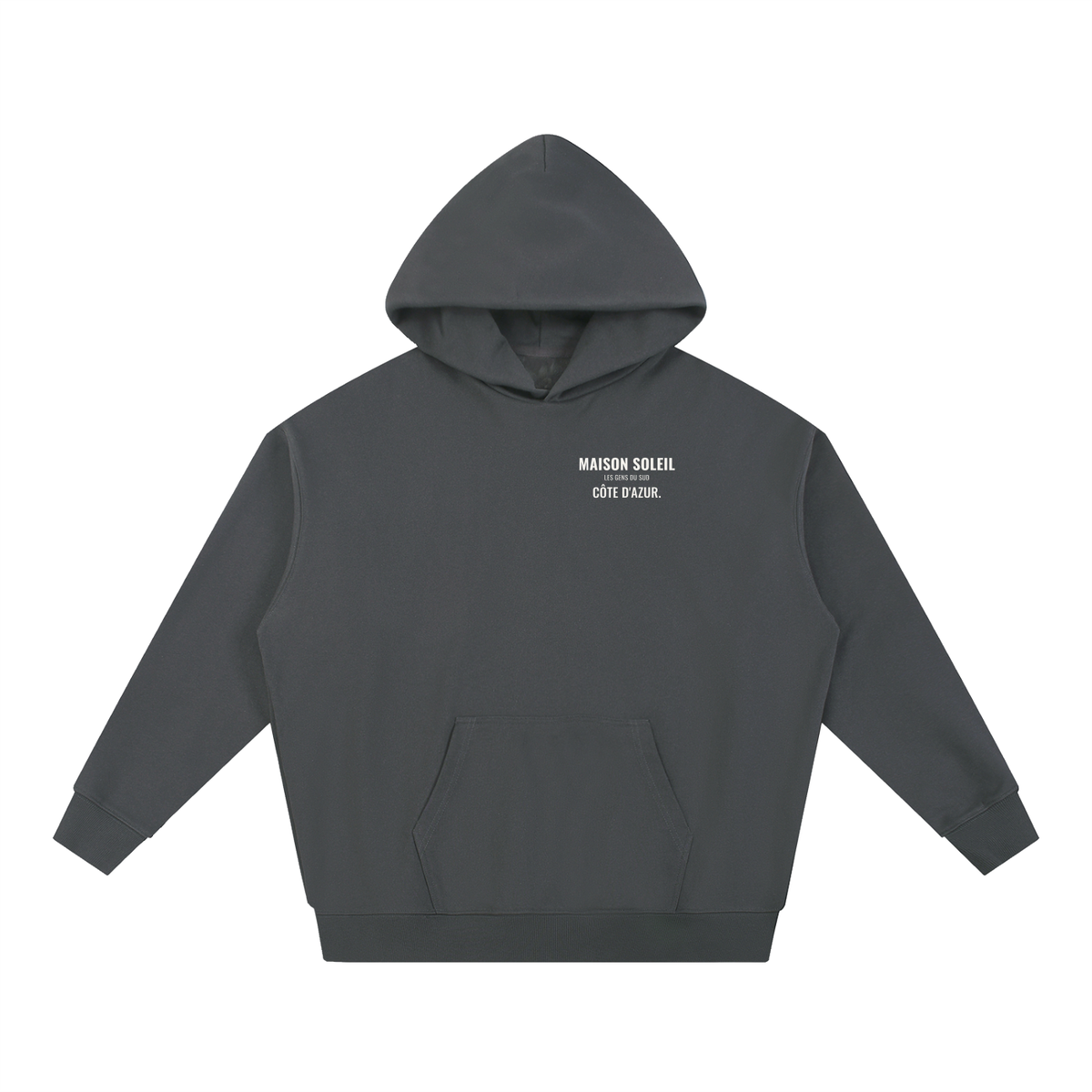 Maison Soleil Heavyweight Hoodie – Dark Gray – front