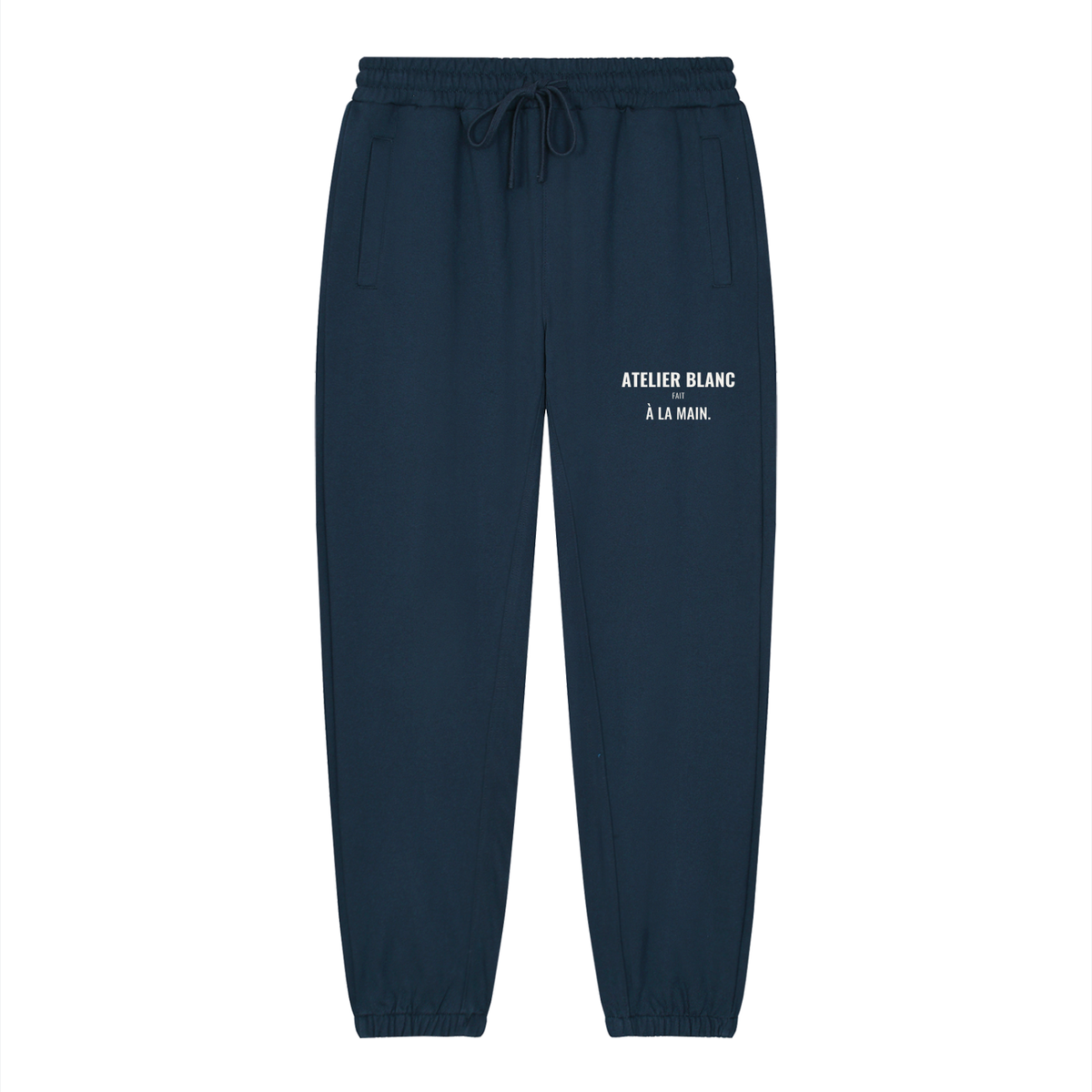 Atelier Blanc Loose Joggers – Navy Blue – front