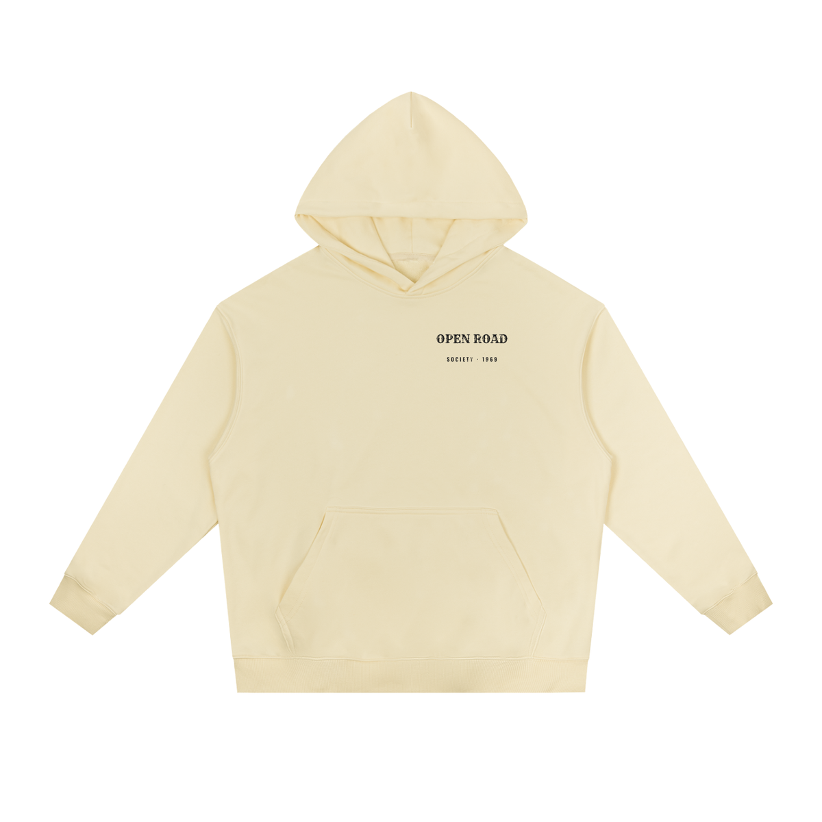 Open Road Heavyweight Hoodie – Mild Apricot – front