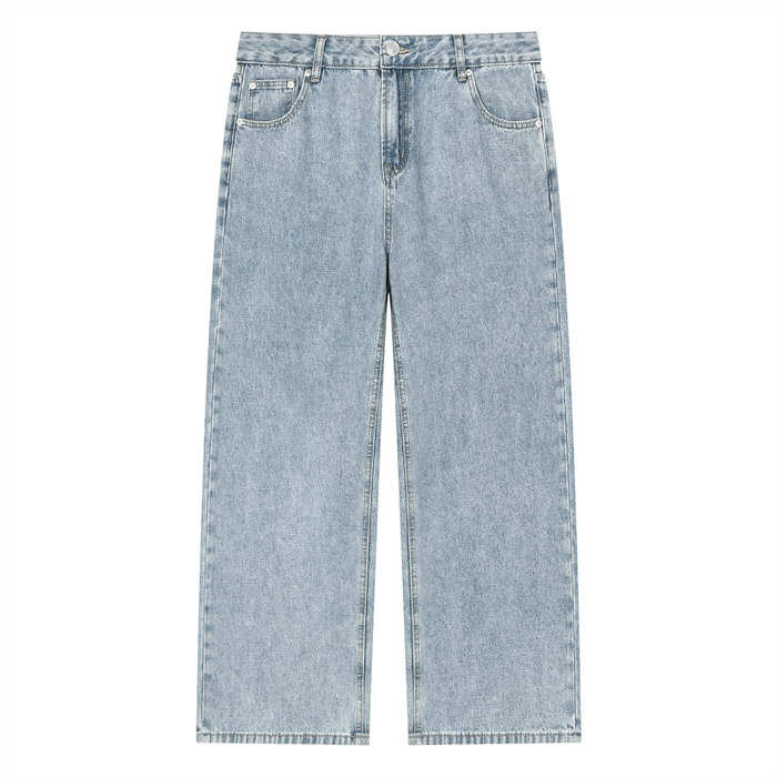 Washed Straight Leg Jeans