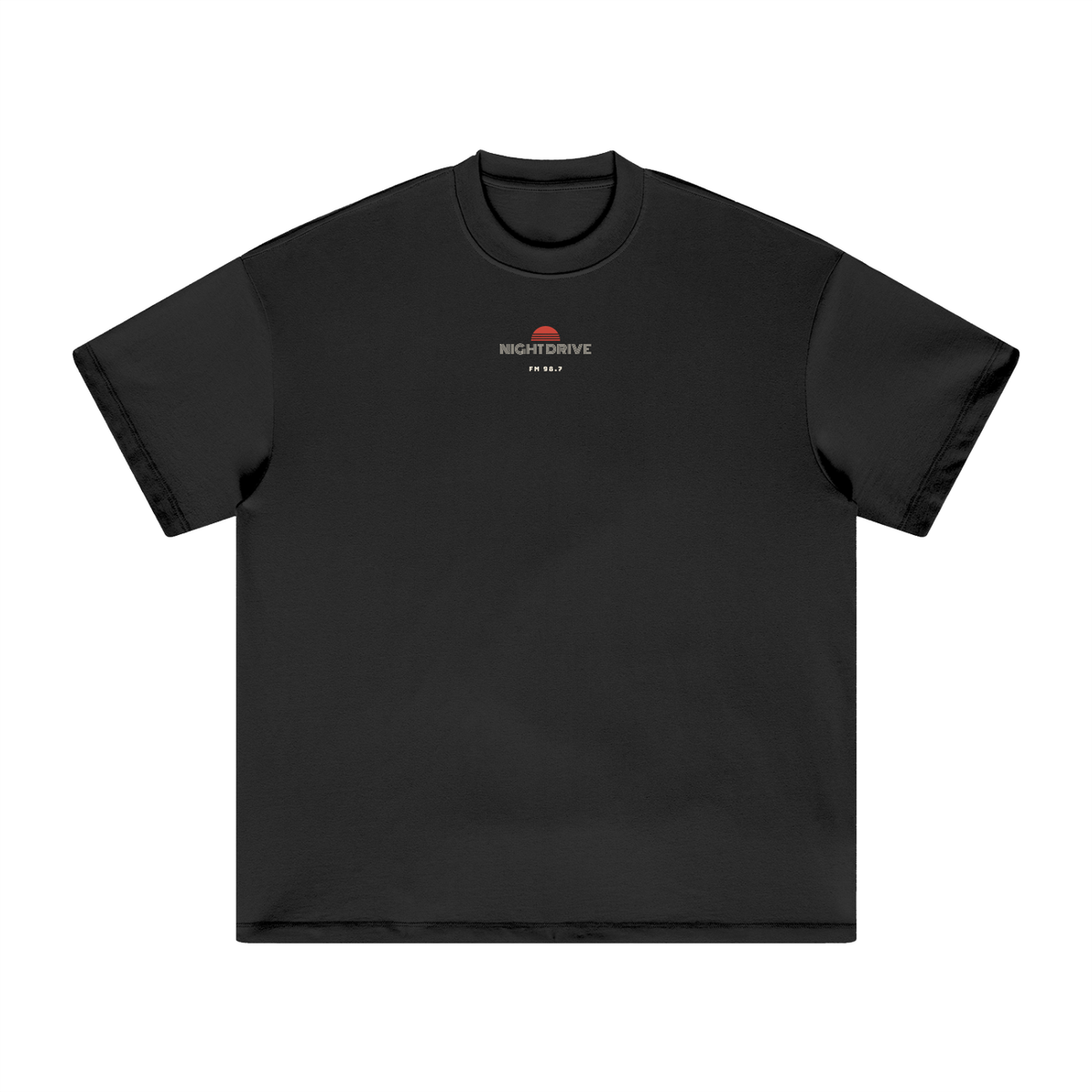 Night Drive Heavyweight Tee – Black – front