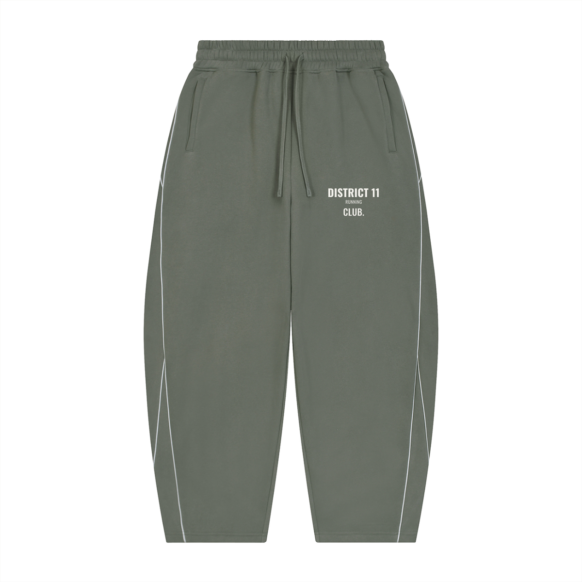 District 11 Fleece Sweatpants – Medium Gray – front