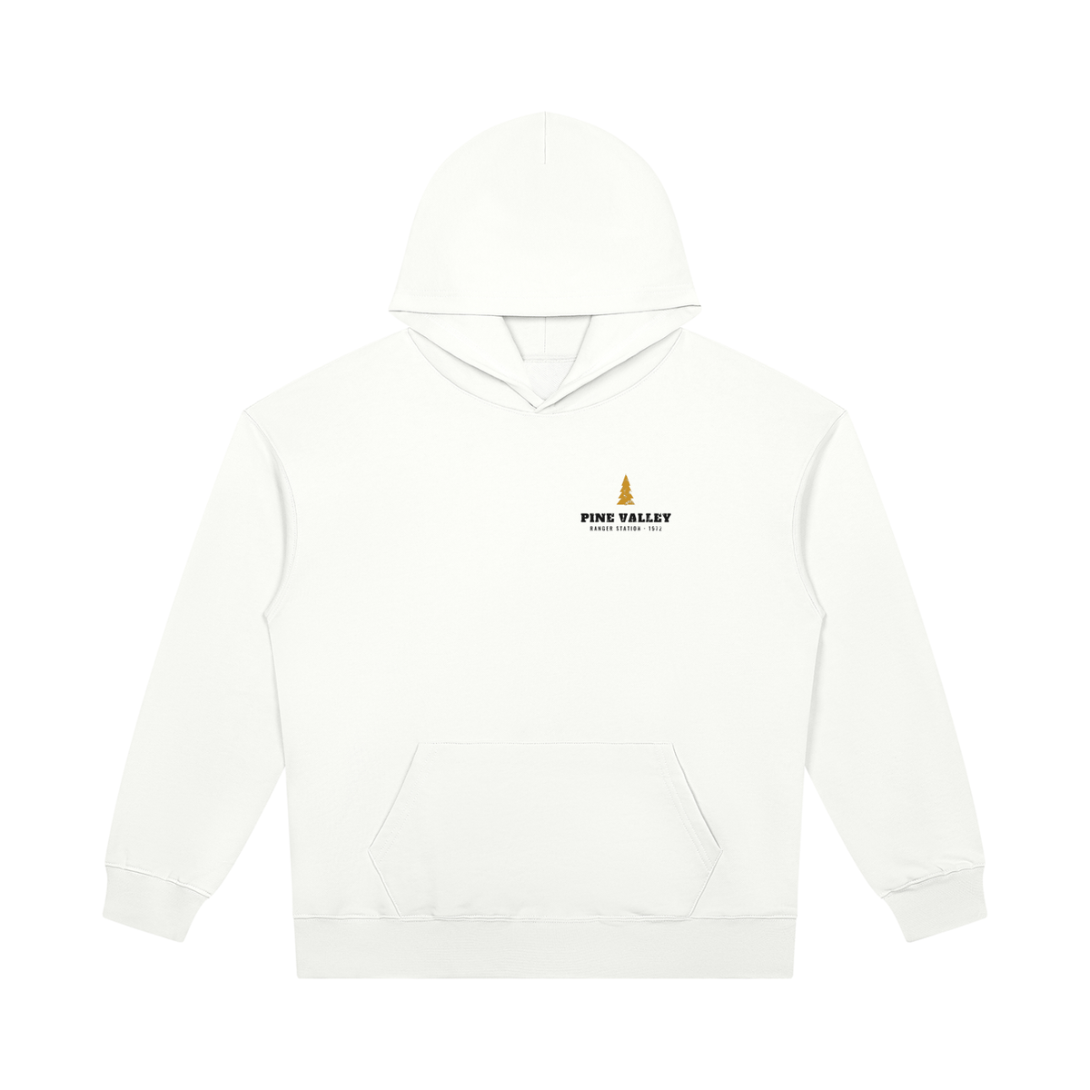 Pine Valley Heavyweight Hoodie – White – front