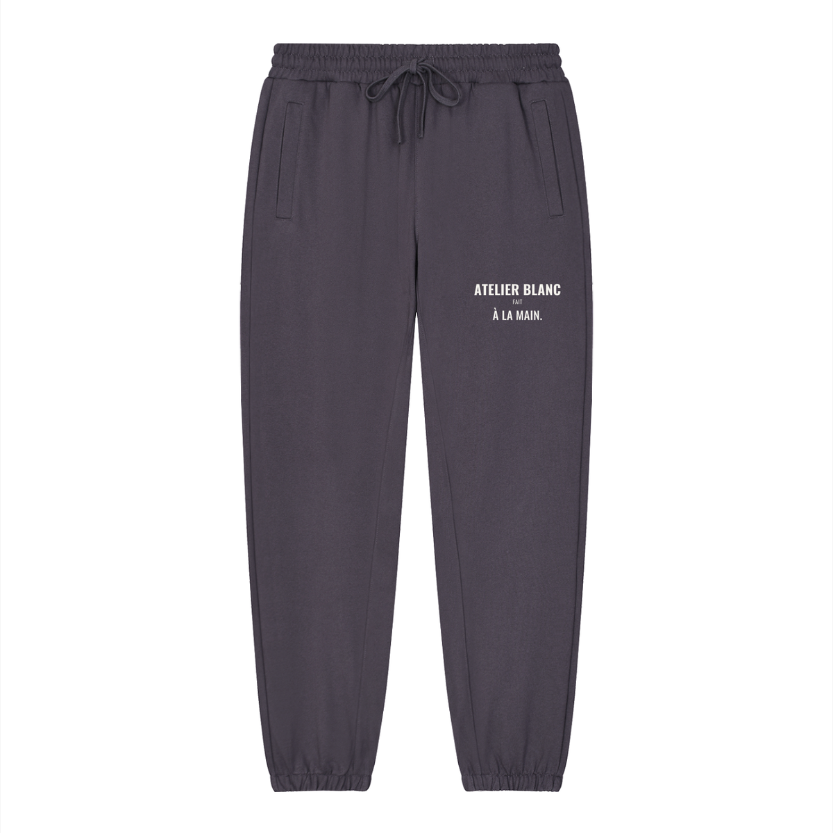 Atelier Blanc Loose Joggers – Plum Purple – front