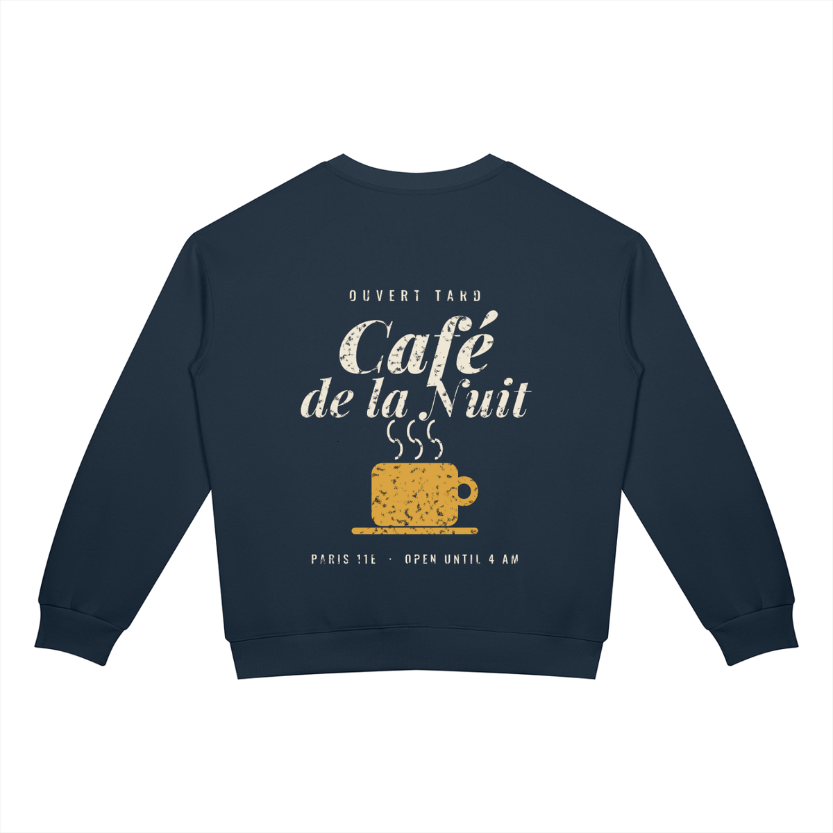 Café de la Nuit Sweatshirt – Navy Blue – back
