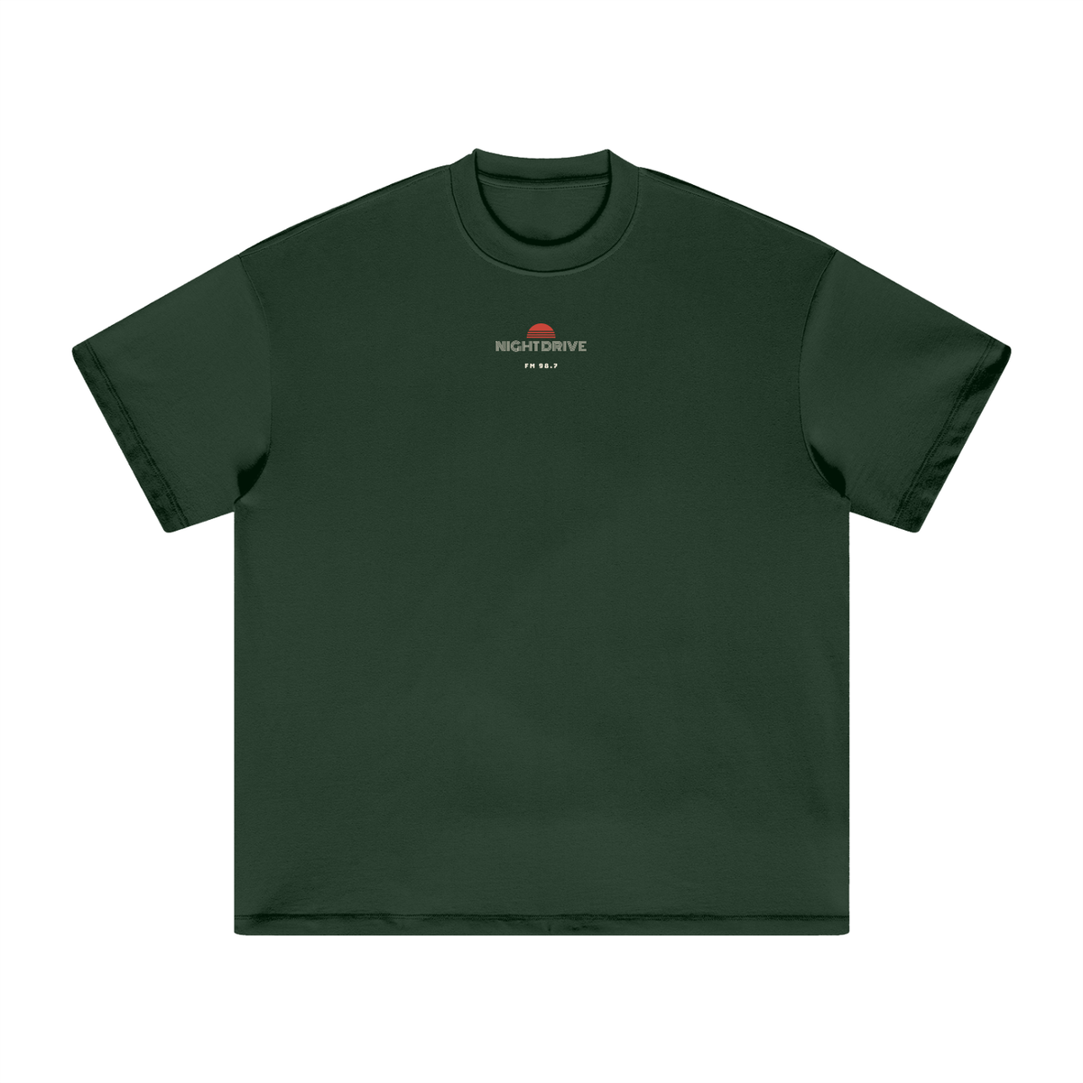 Night Drive Heavyweight Tee – Blackish Green – front