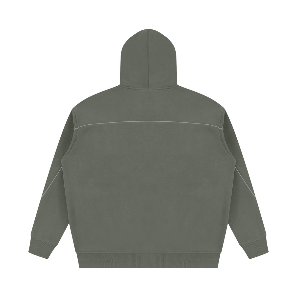 District 11 Oversized Hoodie – Medium Gray – back