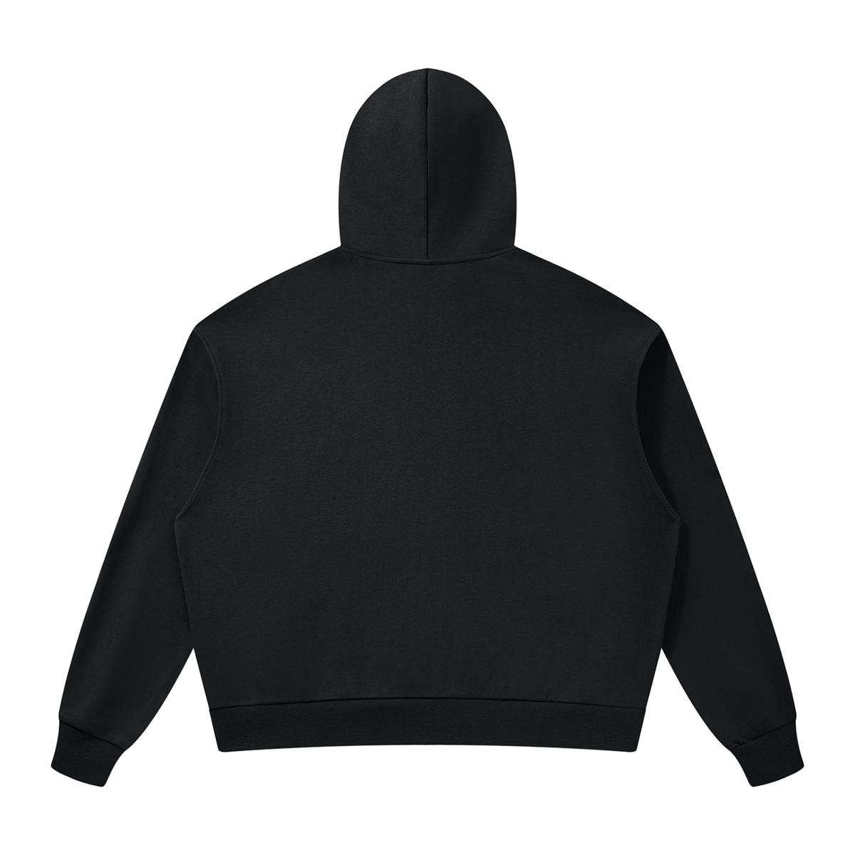 Quiet Hours Drop Shoulder Zip Hoodie – Black – back