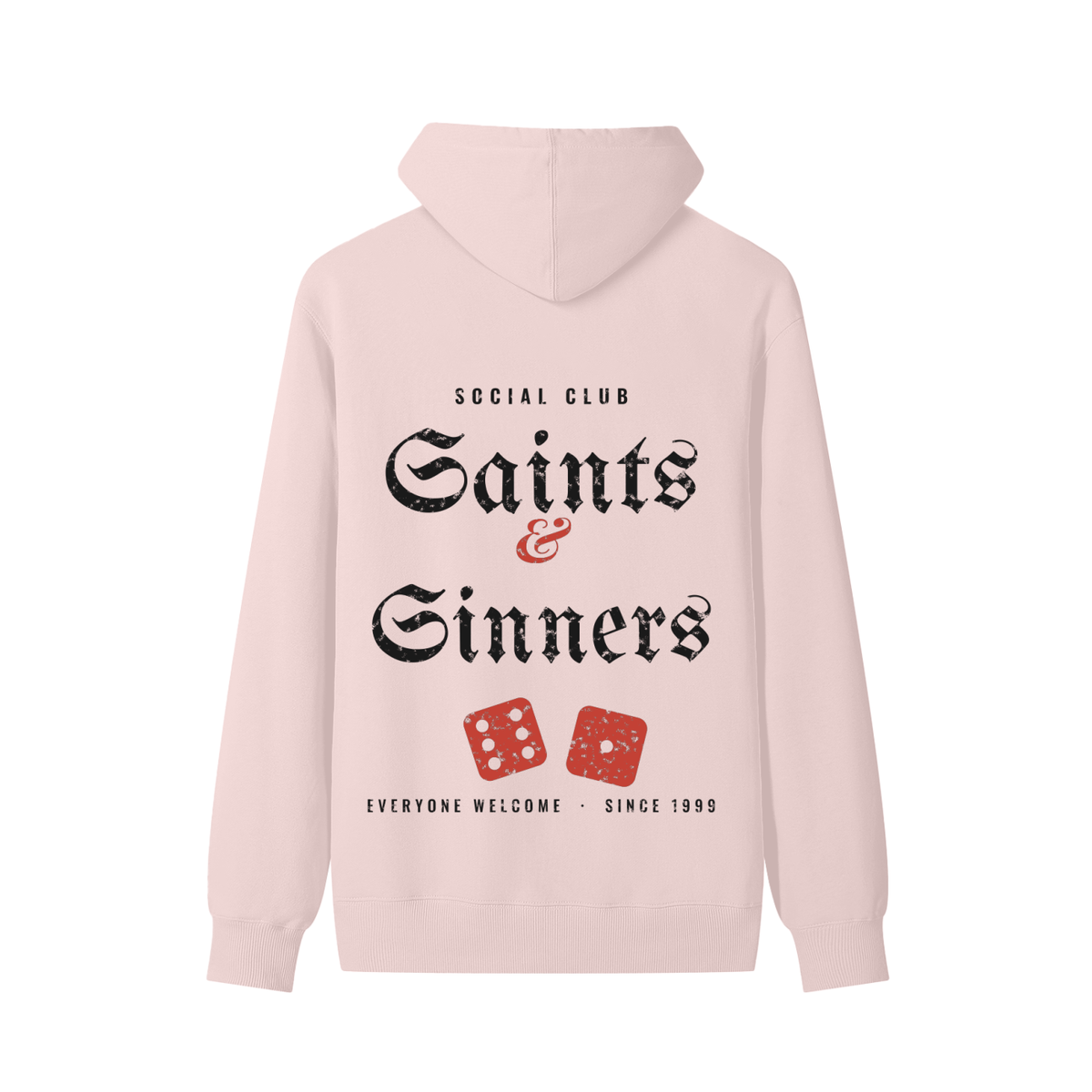 Saints & Sinners Hoodie – Light Pink – back