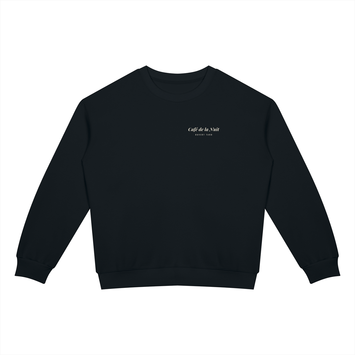 Café de la Nuit Sweatshirt – Black – front
