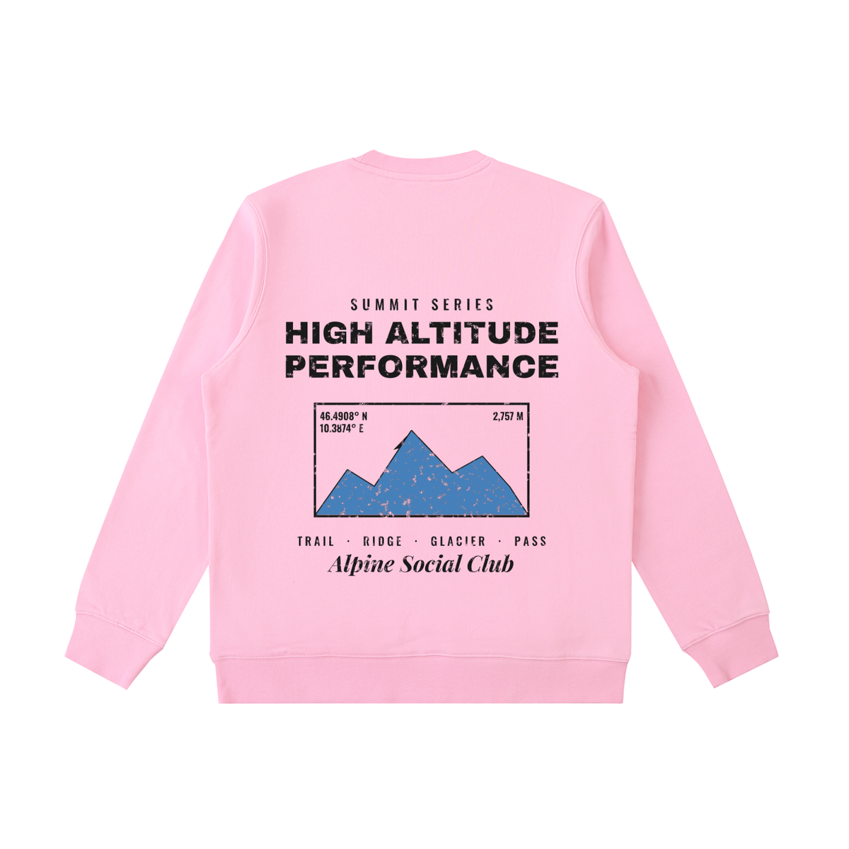 High Altitude Heavyweight Sweatshirt – Pink – back