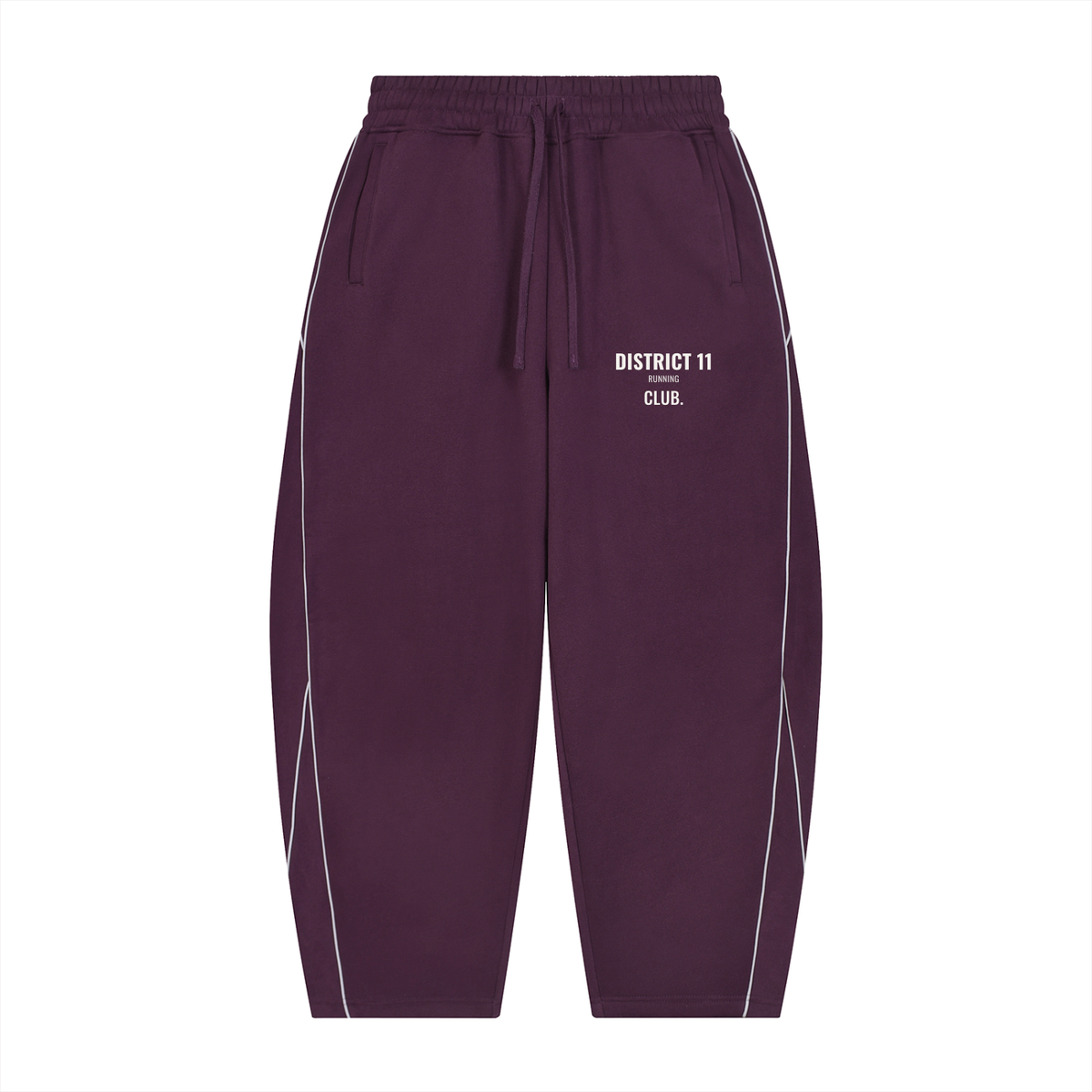 District 11 Fleece Sweatpants – Plum Purple – front