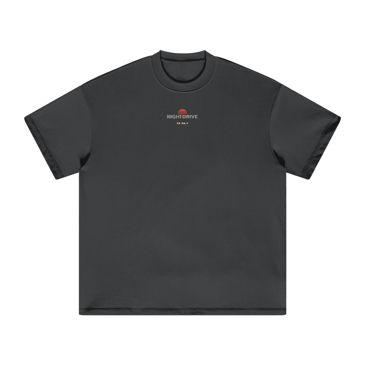 Night Drive Heavyweight Tee – Carbon Gray – front