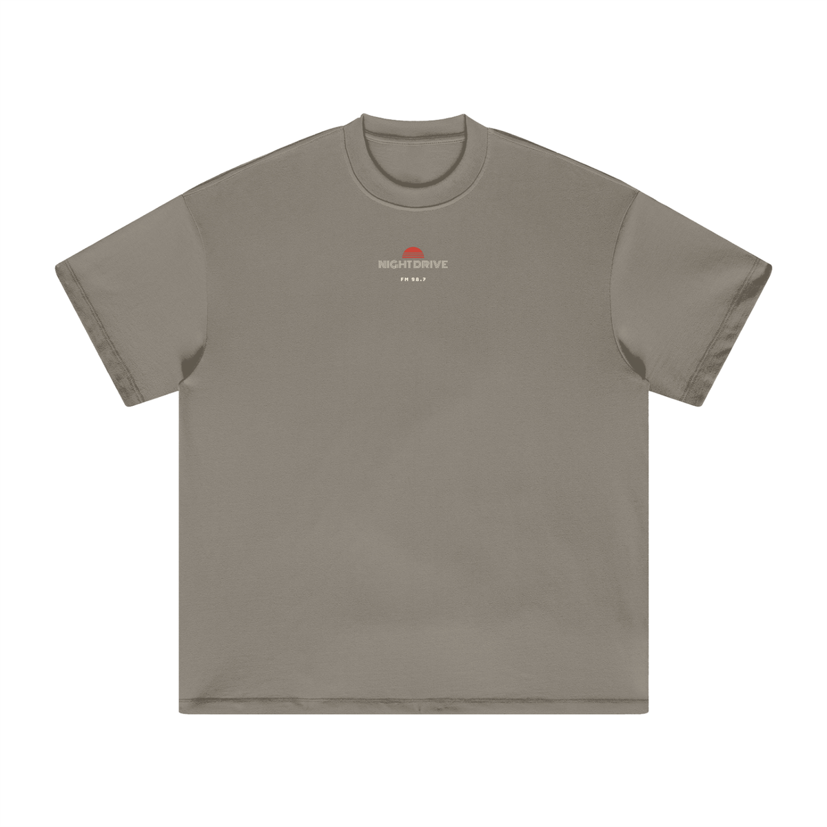 Night Drive Heavyweight Tee – Gray Camel – front