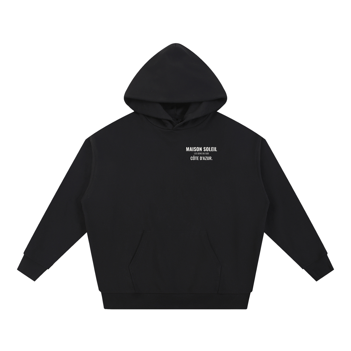 Maison Soleil Heavyweight Hoodie – Black – front