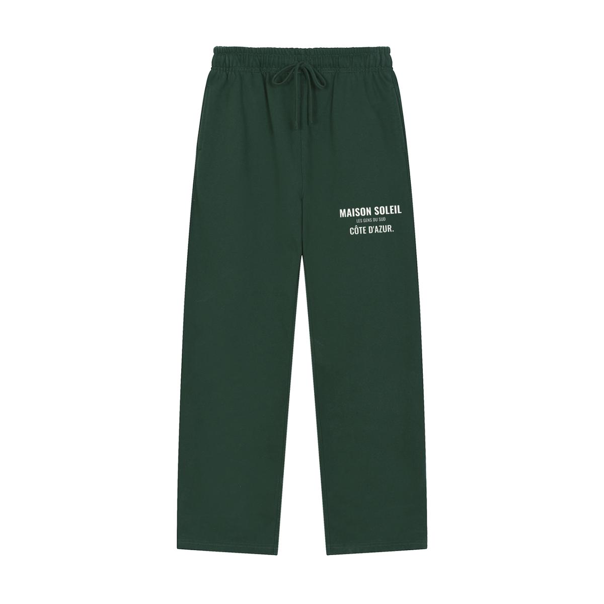 Maison Soleil Sweatpants – Blackish Green – front