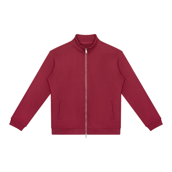 Cotton Stand Collar Zip Jacket