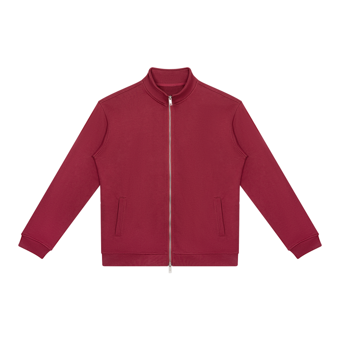 Cotton Stand Collar Zip Jacket