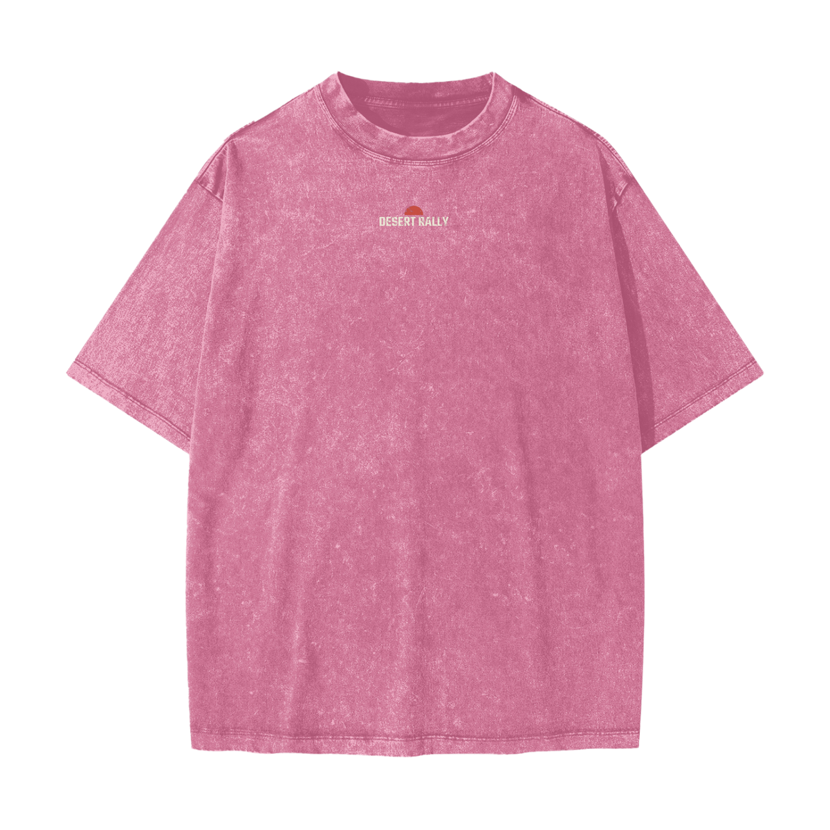 Desert Rally Heavyweight Tee – Pink – front