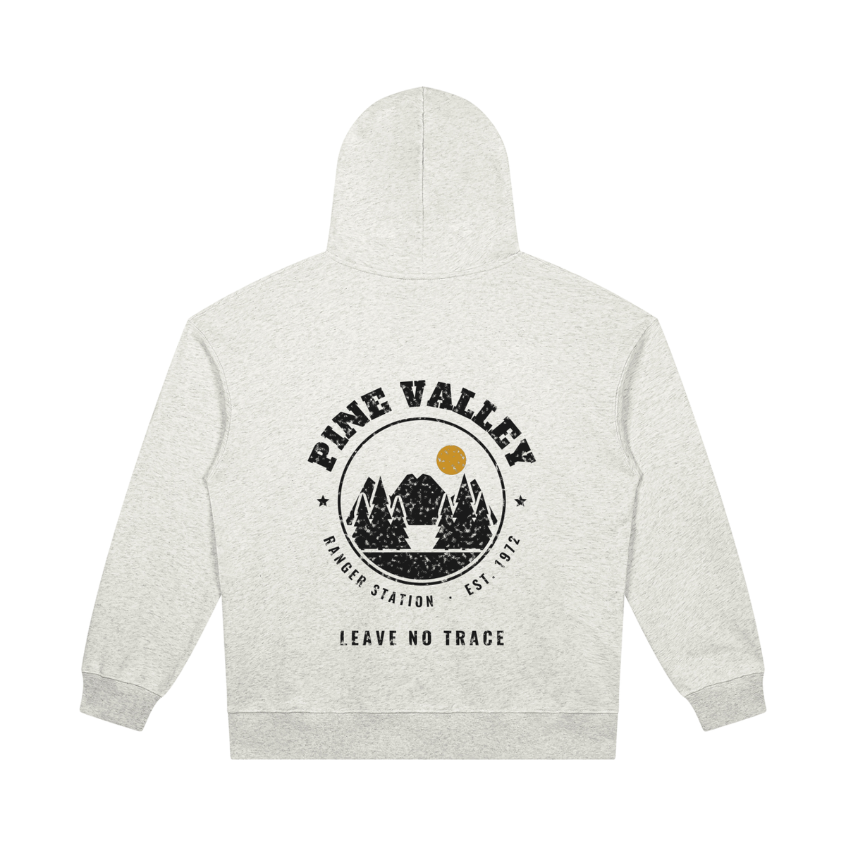 Pine Valley Heavyweight Hoodie – Oat Gray – back