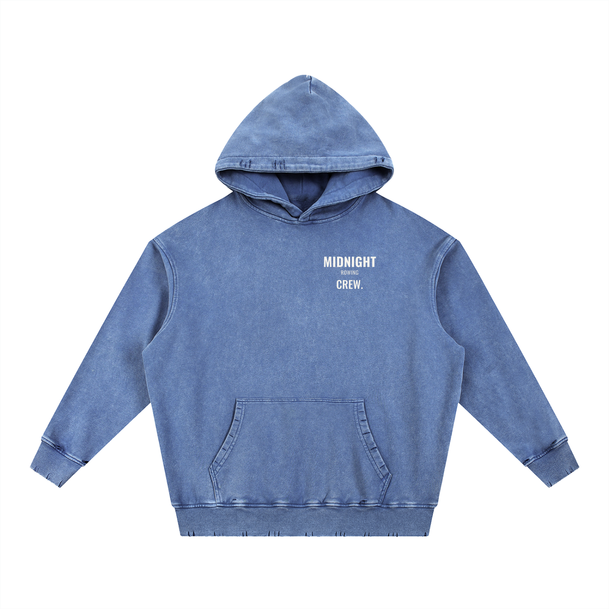 Midnight Rowing Snow Wash Hoodie – Royal Blue – front
