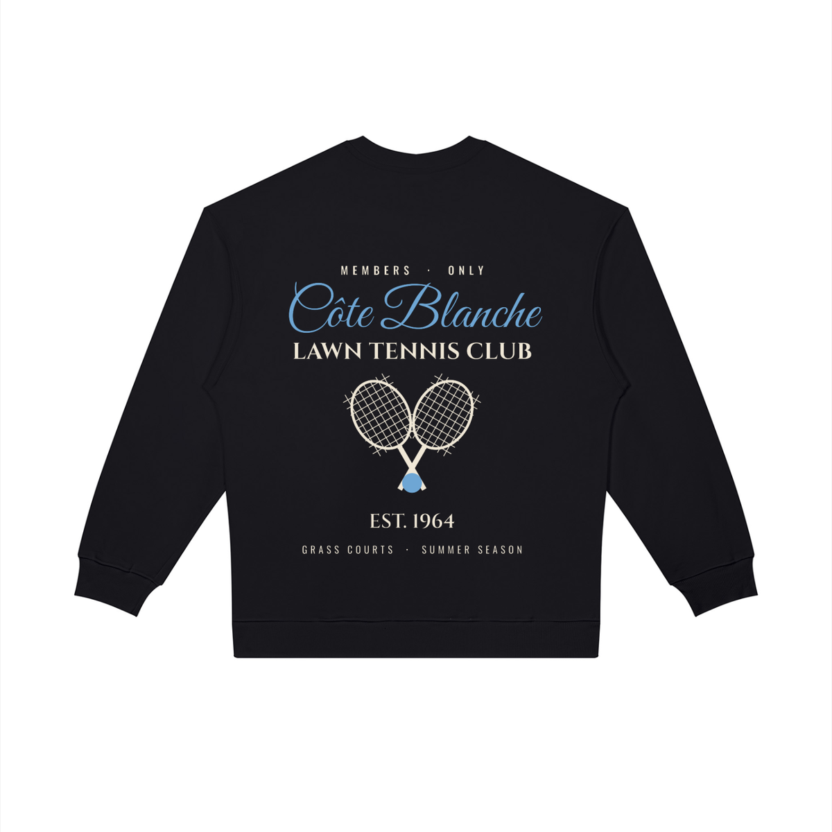 Côte Blanche Oversized Sweatshirt – Black – back