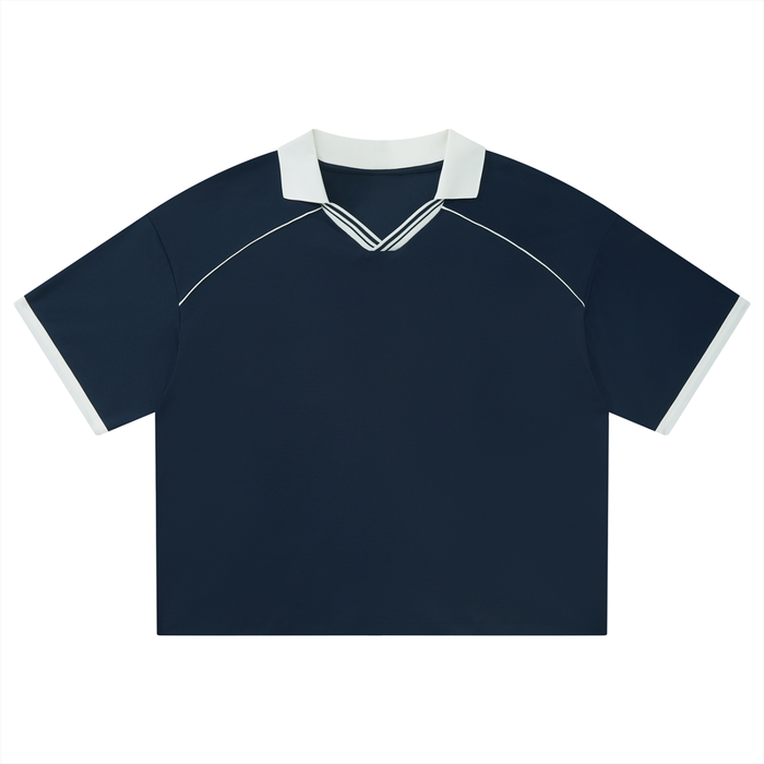 Collared Piping Boxy Soccer Jersey