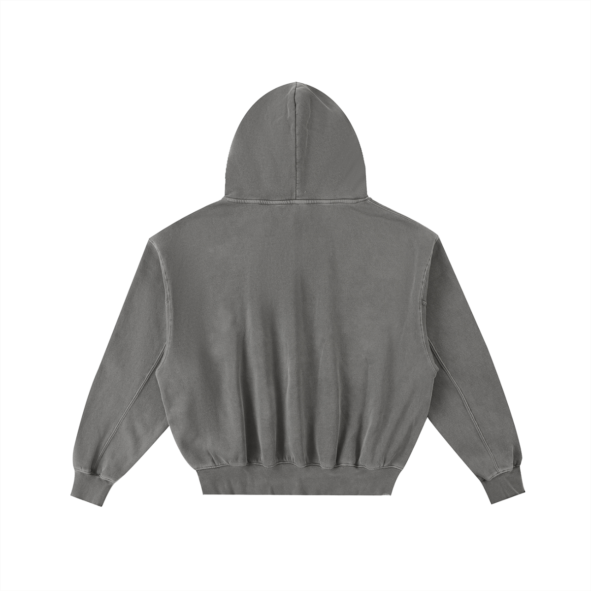 Riviera Social Fleece Hoodie – Dark Gray – back