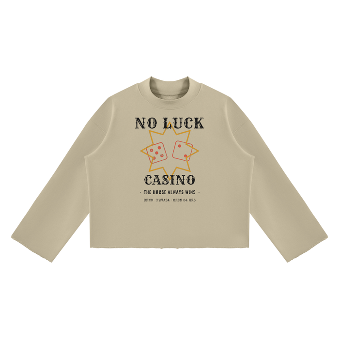 No Luck Casino Mock Neck Sweatshirt