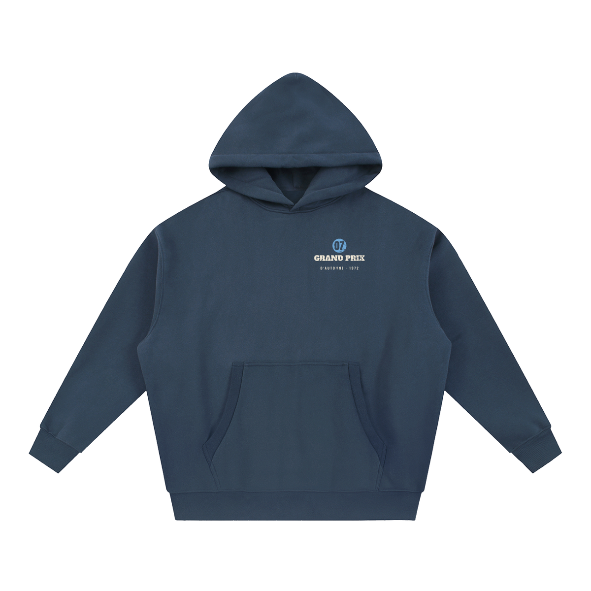Grand Prix Oversized Hoodie – Navy Blue – front