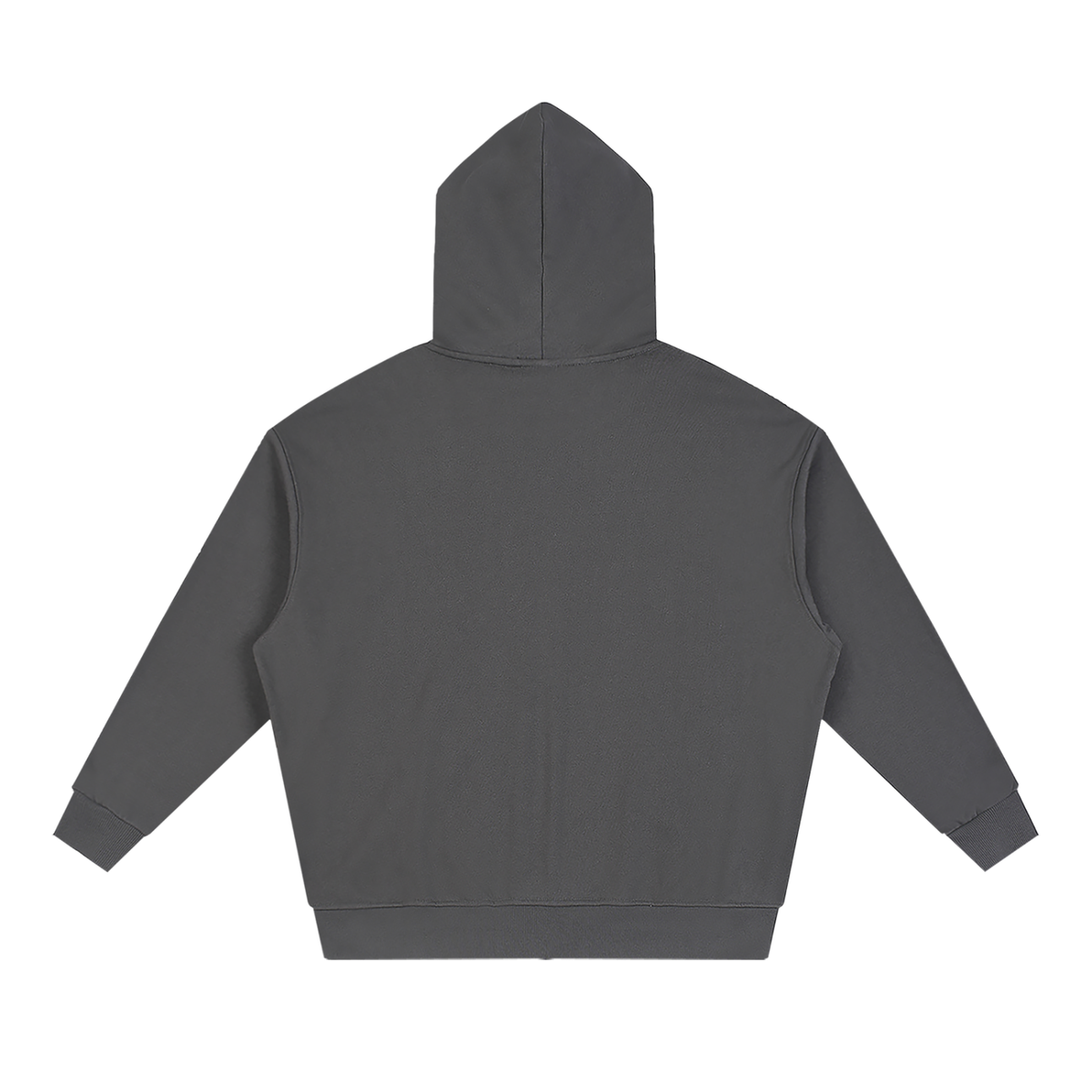 Atelier Blanc Loose Zip Hoodie – Dark Gray – back