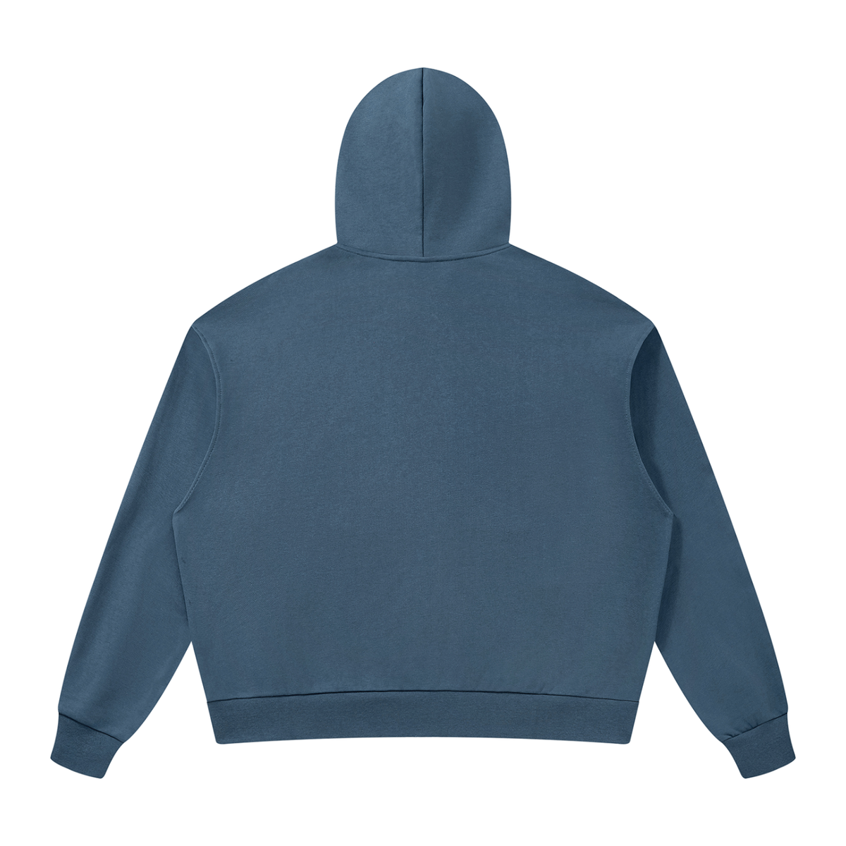 Quiet Hours Drop Shoulder Zip Hoodie – Haze Blue – back