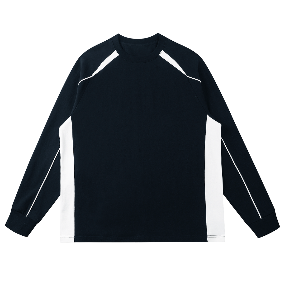Navy Blue with White